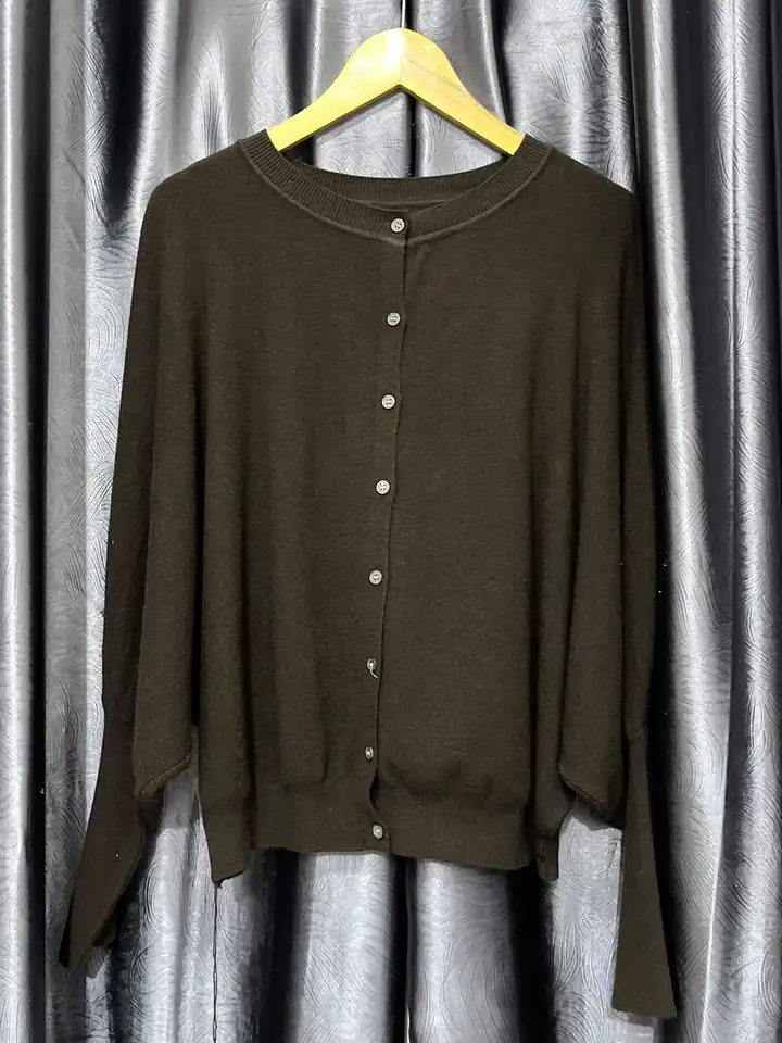 Cardigan batwing cokelat tua, cardigan