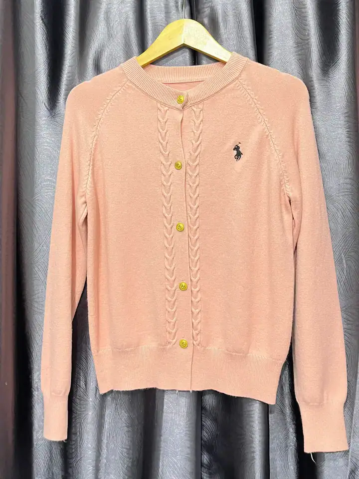 Cardigan cable peach, cardigan