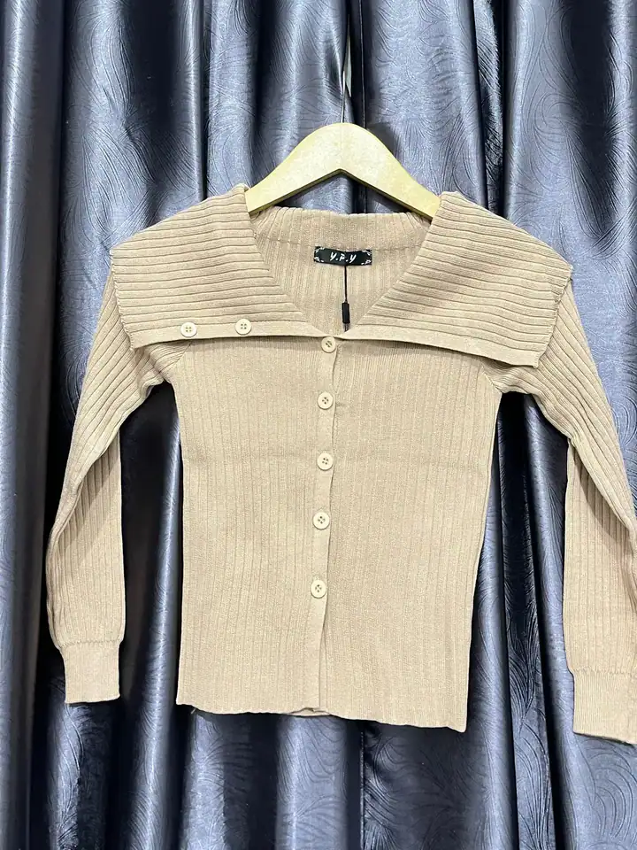 Cardigan kerah sailor mocca, cardigan