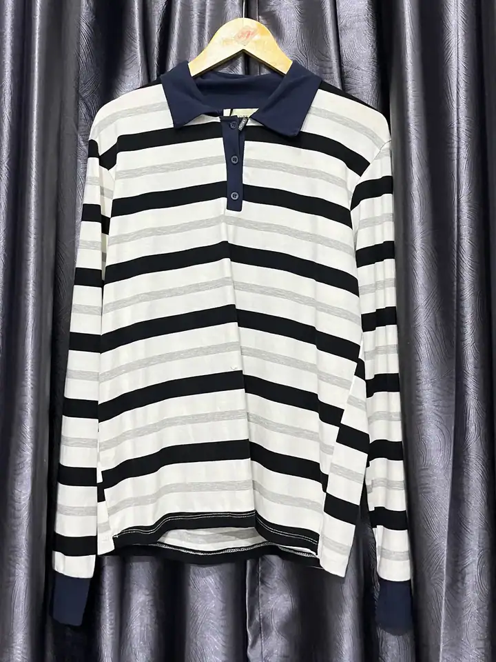 Polo garis navy, polo